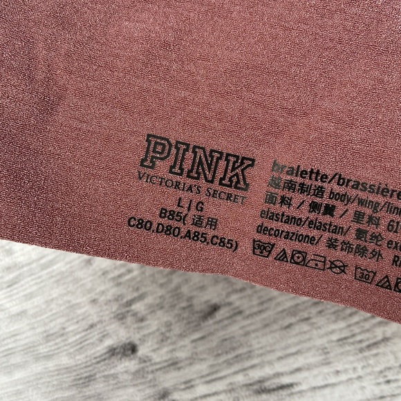 PINK Victoria’s Secret mauve pink seamless unlined bralette size large - Picture 10 of 11